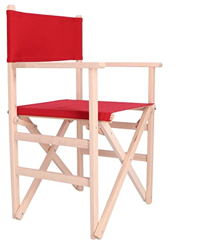 Aranaz - Sillón Director Plegable Sin Barniz Lona, Granate