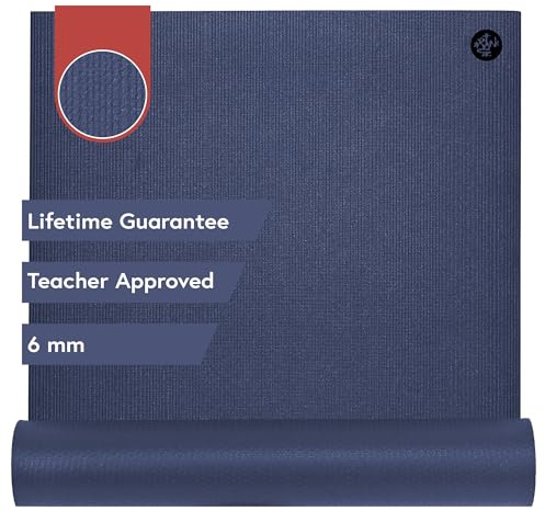 Manduka Pro Yogamatte – Premium 6 mm Dicke Matte, umweltfreundlich, Öko-Tex-Zertifiziert, ultradichte Dämpfung für Unterstützung und Stabilität bei Yoga, Pilates, Fitnessstudio und jeder allgemeinen