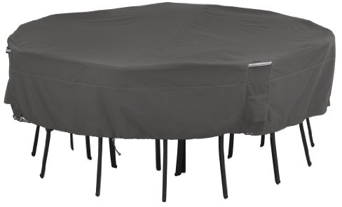 Classic Accessories Ravenna Patio Table et chaises carré Coque pour 8-Chair – Premium pour Meubles d'extérieur avec Housse Durable et Tissu résistant à l'eau (55–194–015101-ec)