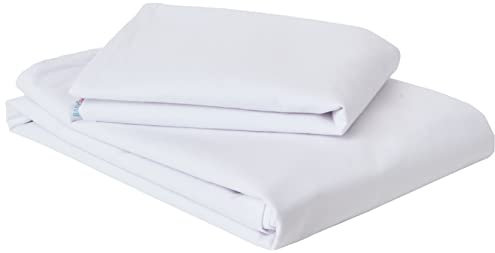 Baby Newborn Bedding Set Pillowcase + Duvet Quilt Cover 2 Piece to Fit Cot Crib Cradle Pram 120x90cm (White)