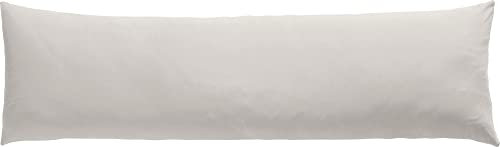 Erwin Müller Seitenschläferkissenbezug Single-Jersey Murnau - Silber Größe 40x140 - bügelfrei, strapazierstark, elastisch, mit Reißverschluss