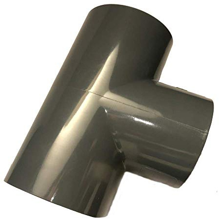 VMC Raccord en T PVC U 63 mm 90 degrés avec manchons adhésifs PN 10 selon DIN 8063