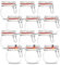 Flaschenbauer - Lot de 12 bocaux en verre à étrier métallique de 634 ml - Peuvent être utilisés comme bocaux de conservation et de fermentation - Pour le rangement - Bocaux à remplir - Fabriqués en