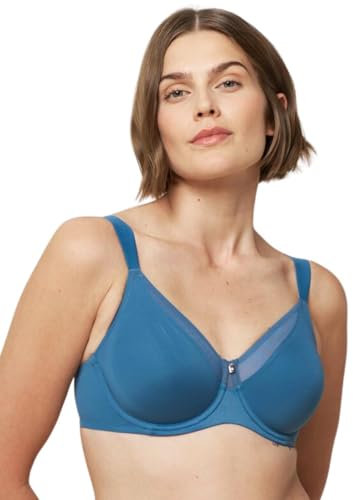 Triumph Women's True Shape Sensation W01 Minimiser Bra, Liberty Blue, 32D