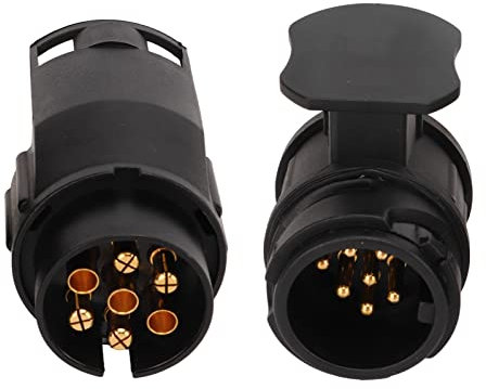 Dioche Adapter für Anhänger, 7-polig auf 13-polig Anhängersteckdosen Adapter Set, Anhängersteckdosen-Konverter für Anhängerstecker