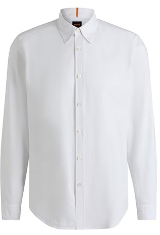 BOSS Mens Rickert M Button-Down Regular-fit Shirt in Oxford Cotton