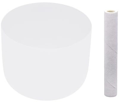 Kristall Gefrostet Klangschale 8 Zoll Kristallklangschale Für Herzchakra für Frieden Chakra Heilung und Achtsamkeit Yoga Meditation 153 Mm