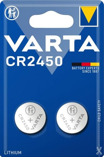 wns-emg-world Pack kompatibel mit VARTA CR 2450 Lithium Batterien, 2 Stück