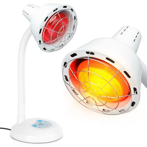 Rkdely Rotlichtlampe Wärmelampe Infrarotlampe: 275 Watt Infrarotlichtlampe Wird vom Körper Verwendet um Müdigkeit zu Lindern Infrarotlicht Wärmelampe Einstellbare Zeit und Temperatur