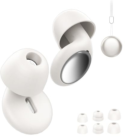 Tapones Oidos Ruido Dormir, Tapones Oidos Cancelacion de Ruido de Silicona 35dB, earplugs reutilizables ultra suaves que reducen el ruido, Concentración, para Dormir y viajar, Blanco Claro