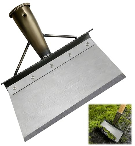 Chuanhylis Pelle de Nettoyage Multifonctionnelle, Pelle de Désherbage, Grattoir Jardin, No Poignéepour Mauvaises Herbes et Mousse, Neige, Espace Extérieur, Ferme (23cm)