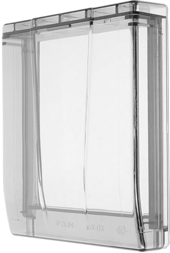DOITOOL Copertura per Presa Elettrica Adesivo, Protezione Copripresa a Muro per Esterni e Bagno, Coperchio in Plastica Abs Resistente Agli Schizzi, Installazione senza Attrezzi, Colore