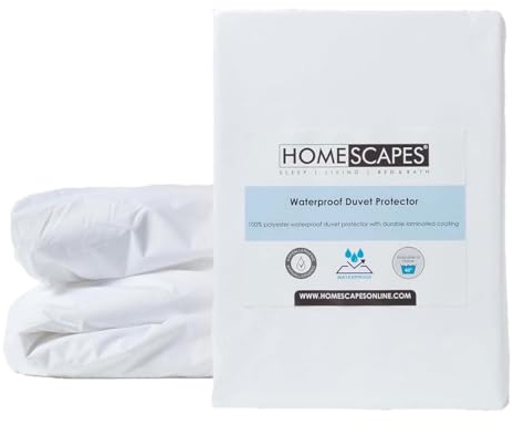 HOMESCAPES Wasserdichter Bettbezug 260x220 cm, Bettdeckenschoner wasserdicht, hypoallergen & waschbar