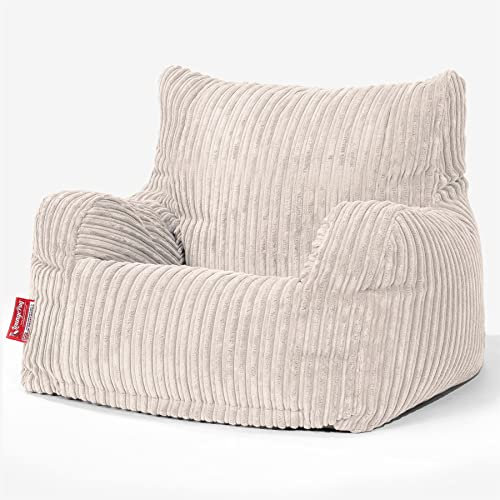 Lounge Pug, Sitzsack Ohrensessel, Cord Creme