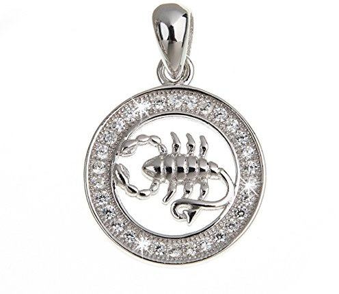 Silberketten Store Anhänger Sternzeichen Skorpion 925 Silber mit Zirkonia