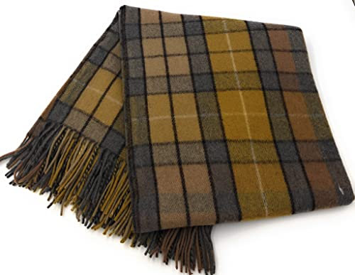 Schottisches Hochland Tartan Tweeds aus 100% Wolle, Tartan, Teppich, Decke, 11 Tartans erhältlich Buchanan Natural
