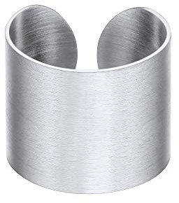 PROSTEEL Anillos Abiertos Ajustable, Anillos Cepillados, 5/10/17mm Ancho, Grabados Personalizables, Incluye Caja de Regalo