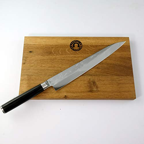 Kai Shun - Set regalo | Pro SHO VG-0005 Deba Yanagiba coltello 24 cm | + tagliere fatto a mano in barile, 30 x 18 cm | €235