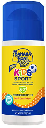 Banana Boat Sport Kids Sunscreen Roll On Lotion SPF 60, 2.5 Fl Oz