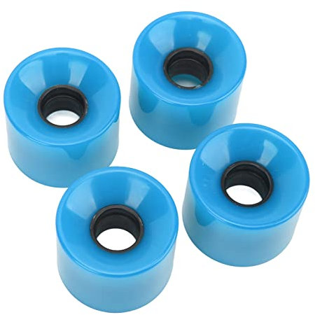 Alomejor 4Pcs PU Skateboard Rad Surfbrett Rollen Rollen Bananenbrett Fischbrett Zubehör(Blau)