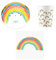 Procos DY10273852 - Set festa arcobaleno piccolo, piatti, tovaglioli e bicchieri, decorazione tavola, decorazione compleanno