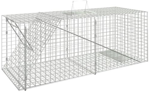 GuyAna Trampa para Animales Hierro galvanizado 64,5x25x26,5 cm Jaula Trampa Pajaros Jaula Trampa Palomas