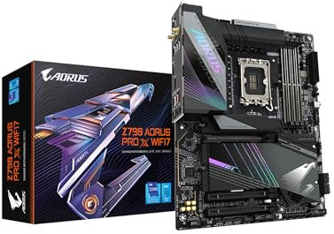 GIGABYTE Z790 AORUS PRO X WIFI7 LGA 1700 Intel Z790 X ATX Motherboard with DDR5, 5* M.2, PCIe 5.0, USB 3.2 Type-C, Wi-Fi 7, 5GbE LAN, Q-Flash Plus, EZ-Latch Plus