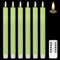 Eldnacele LED Stabkerzen mit Timerfunktion, flackernde Flamme LED Echtwachskerzen mit Fernbedienung, Grün Stabkerzen led 6 Stück (2 x 25CM) für Weihnachtsdeko, Zimmer Deko, Hochzeit und Party