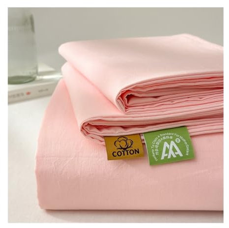 Bettlaken ohne Gummizug Betttuch Haustuch Flaches Laken Weich 100% Gewaschener Baumwolle ohne Gummizug Bequem und Atmungsaktiv(Jade,200x230cm)