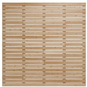 WOODTEX Sichtschutzzaun Gartenzaun Rhombuszaun │ Zaunelement Holz Lärche │ 180x180x4,8cm │ hellbraun │ Edelstahl verschraubt │ ideal für Garten & Terrasse