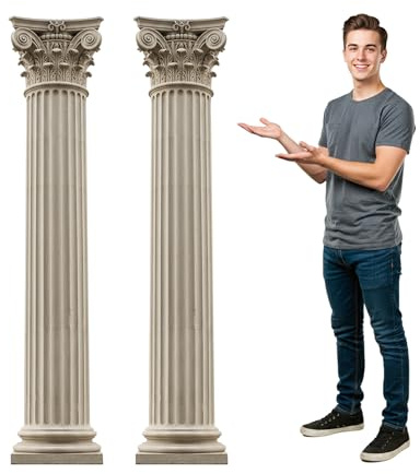 111PRINT Roman Column Cardboard Cutout 6FT, Life Size Backdrop for Weddings, Birthdays, Classroom Decor Coroplast, Easy Assembly Reusable, 2 Piece