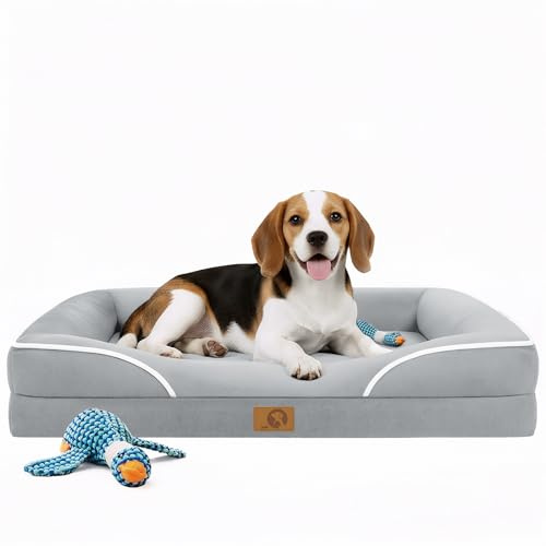 L'AGRATY Memory Foam Orthopedic Dog Beds Small Crate Dog Pad 60x70cm