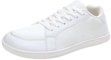 Sneaker löpning dam, barefoot skor dam lätta sneakers breda fötter sneakers utomhus fritidssko halkfri sko gummisula sneakers snörning skor