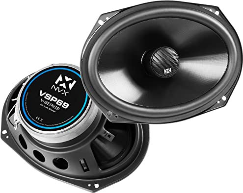 NVX 6 inch x 9 inch True 200 watt RMS 2-Way Coaxial Car Speakers [V-Series] with Silk Dome Tweeters Set of 2 [VSP69]