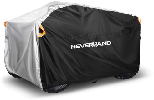 Quad ATV-skydd NEVERLAND fordonsskydd ATV-skydd 190T omvänd tyg vinterbeständigt damm regn UV-skydd svart med silver 256 x 110 x 120 cm