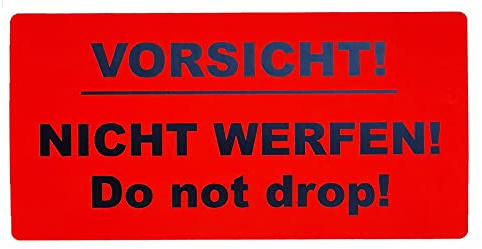 50 Aufkleber Etikett Versandaufkleber Nicht werfen