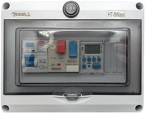 Cuadro Eléctrico Básico para Piscina | Solo Motor | Bomba de agua 0,5 CV 2,5-4A