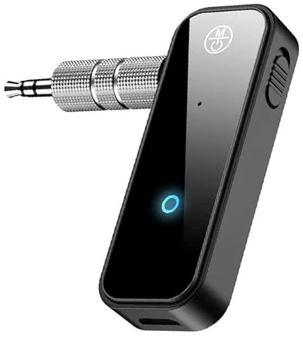 PADCR Aux Bluetooth-adapter för handsfree-samtal och lyssna på musik medan du kör, Bluetooth 5.0-mottagare aux för bil, hörlurar och högtalare