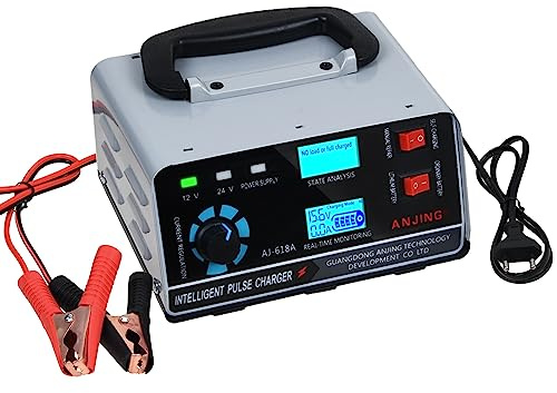 Chargeurs de Batterie, Chargeur de Batterie de Voiture 400W 22A 12V / 24V Chargeur de Batterie de Voiture Voiture Entièrement Automatique Intelligent Convient aux Voitures Motos Voitures Camions