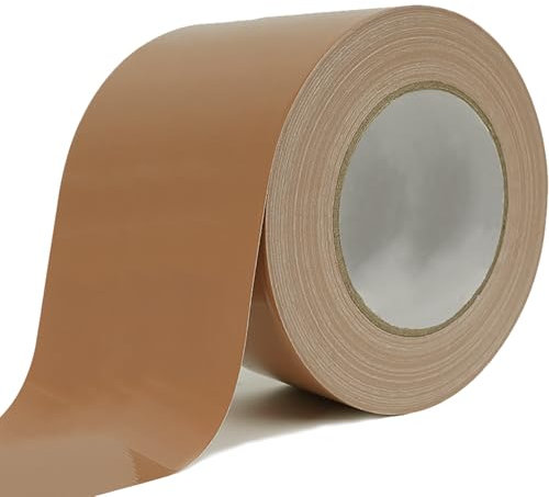 Rusoz Gaffa Tape Waterproof 75mm x 20m Brown Duct Tape Heavy Duty Adhesive Cloth Repair Tape Indoor and Outdoor Use Gaffer Tape for Sealing, Bundling, Securing and Labelling