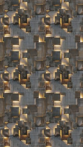 Livingwalls Hot Spots papier peint photo abstrait 1,59 m x 2,80 m - marron, jaune, gris - papier peint graphique - 790160