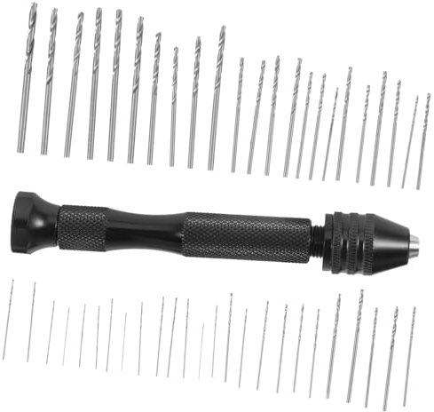 IWOWHERO Handbohrmaschine Mit Bohrern Manuelles Bohren Locher Für Metall Kunststoff Präzisionswerkzeuge Für Modellbau Und Handwerk