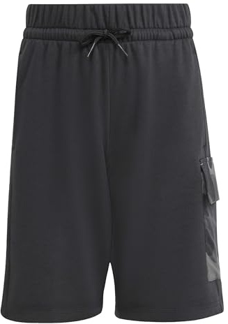 adidas Unisex Kinder Seasonals Camo Shorts, Black/Carbon, 15-16 Years