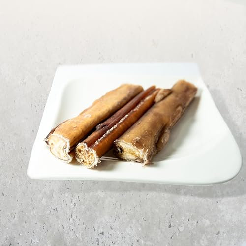 LuckyChef Ochsenziemer 12 cm – 4 Stück, natürlicher Kauartikel für Hunde, Leckerli und Snack ohne Zusätze, Zahnpflege und Beschäftigung, 100 % Rind