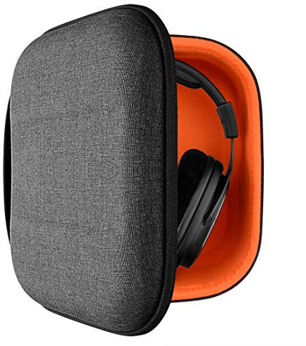 Geekria Shield Custodia per Cuffie Over-Ear di Grandi Dimensioni, Custodia Rigida di Ricambio da Viaggio con Custodia per Cavi, Compatibile con SHURE SRH840, HiFiMAN HE1000 (Grigio Drak)