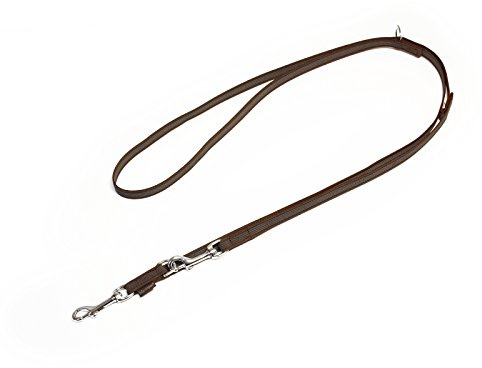 Mystique® Gummierte Umhängeleine Leine 15mm Standard Karabiner braun 3m