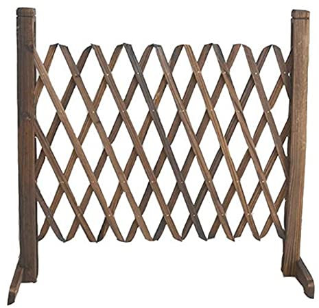 Rasenkante Palisaden Holz Gitterplatten für Draußen, Erweiterbar Terrassengarten Privatsphäre Zaun, Massivholz Tragbarer Spalier-Panels-Lattenzaun, 50cm/70cm/90cm/120cm hoch