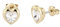 Ted Baker Han Crystal Heart Stud Earrings For Women (Gold/Crystal)