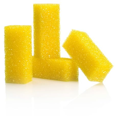 Insect Hard Scrub Sponge – 4 x Bug and Tar Scrubbers Shifters Pads for Car Washing | Insect Bug Sponge Remover | Perfect for Car and Household Cleaning