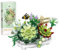 Succulents Bonsai Blocks Kit,Mini Cherry Blossom Tree Bonsai, Creative DIY Mini Particle Botanical Collection Building Toy Set for Adults (Succulents 389Pcs)